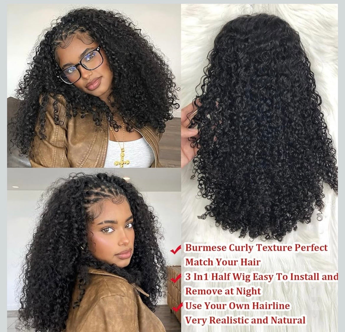 YC Roots Half Wig (Half Wig) 💜