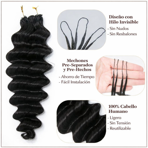 YC Roots Crochet Hair  ( Miracle Knot) 💕 Cada paquete contiene 50 g de cabello crochet. Para cubrir toda la cabeza se recomiendan 4 packs